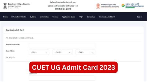 Cuet Admit Card 2023 Released Get Cuet Ug Hall Ticket Download Link Here