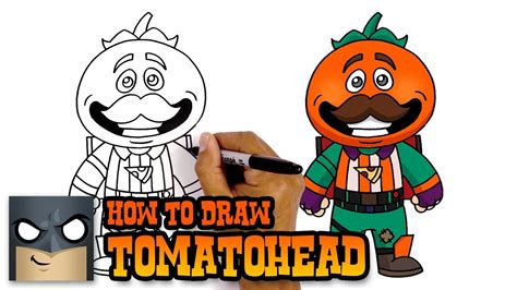 How To Draw Fortnite Tomatohead Youtube