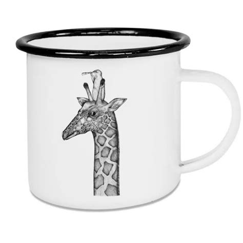 Mug en métal émaillé 300ml Girafe