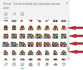 Windows 10 da Aile Emojisi Nasıl Yazılır Resimli Anlatım