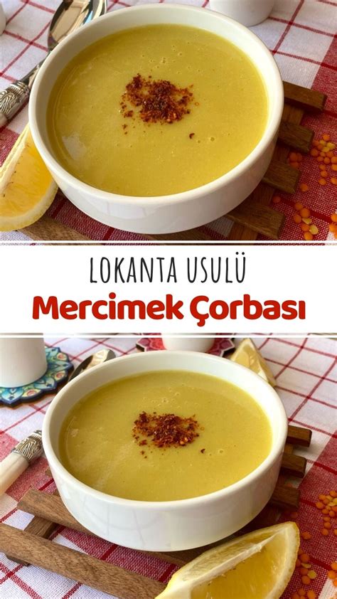 Lokanta Usulü Mercimek Çorbası Nefis Yemek Tarifleri