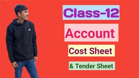 Class 12 Account Solution From Cost Sheet From Old Is Gold Part 6