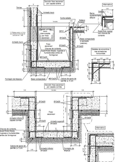 Detalles Construtivos Cype Ccm Foso De Ascensor En Muro