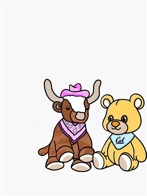 Longhorn X Bear Sticker By Diya Patel Redbubble