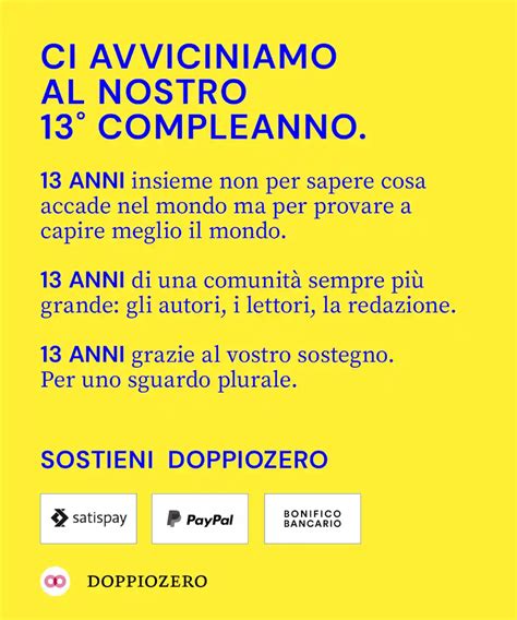 Sostieni Doppiozero Doppiozero