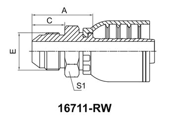 China Hydraulic Rw Jic Male Cone Iso Sae J