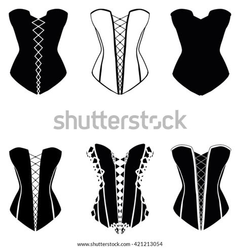 Corset Set Corset Silhouette Set Stock Vector Royalty Free 421213054 Shutterstock