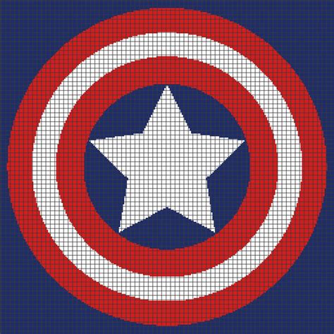 Captain America Shield Graph And Row By Row Written Crochet