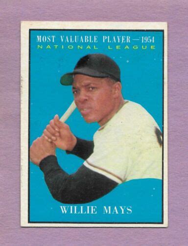 1961 Topps 482 Willie Mays MVP San Francisco Giants HOF EX 250 EBay