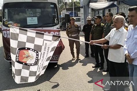 Bupati Asahan Lepas Pendistribusian Logistik Pemilu Ke Kecamatan