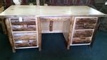 Amish Handcrafted Rustic Pine Executive Desk