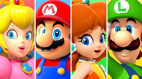 Super Mario Party Minigames Peach Vs Mario Vs Daisy Vs Luigi Master