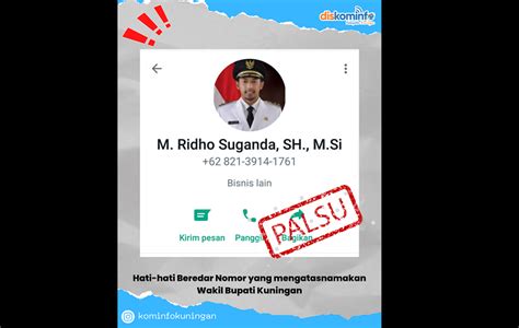 Beredar Akun Whatsapp Bergambar Dirinya Begini Kata Wakil Bupati