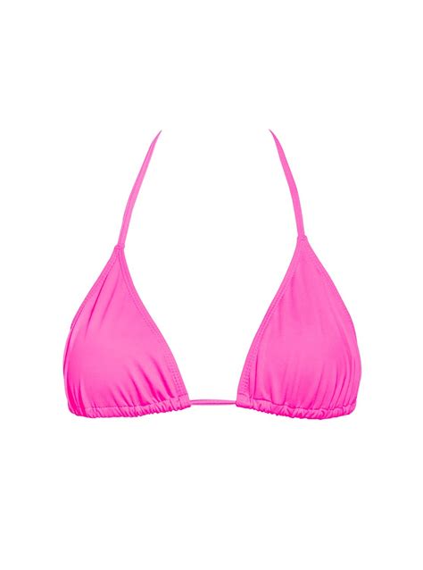 Haut De Maillot De Bain Triangle Bikini Rose Fluo Color Mix Phax