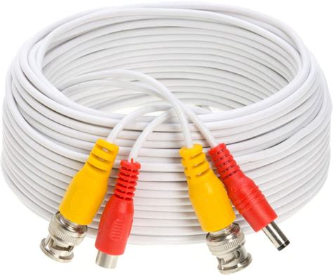 Amazon Cable De Alimentaci N De Video Bnc Prefabricado Blanco De