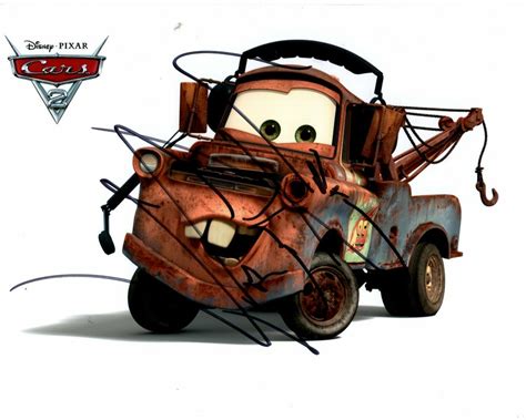 LARRY THE CABLE GUY signed autographed DISNEY CARS 2 TOW MATER photo ...