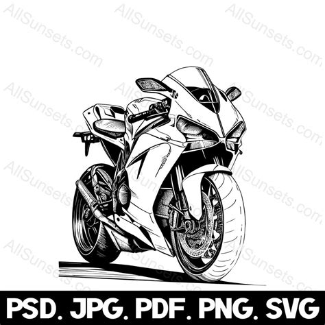 Motorcycle Sport Racing Bike Svg Png Psd Jpg Pdf File Types Vector Fast ...