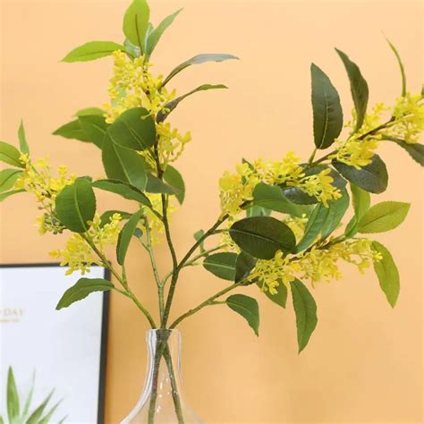 Artificial Branch Home Decor Realistic Artificial Osmanthus Fragrans