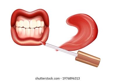 6 Beautiful Female Nude Lips Teeth Stock Vector Royalty Free 1976896313 Shutterstock