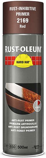 Rust Oleum HARD HAT Antikorozní základní nátěr ve spreji 500ml červená