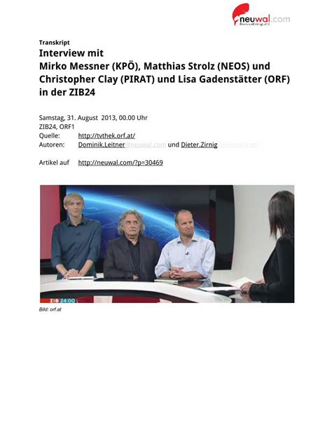 PDF Transkript Interview mit Mirko Messner KPÖ Matthias Strolz