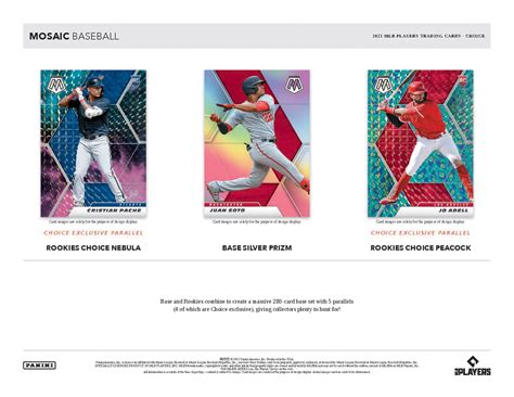 2021 Panini Mosaic Choice Baseball Cards