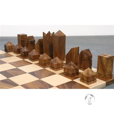 Pyramid Series Minimalist Chess Pieces Board Complete Set Etsy