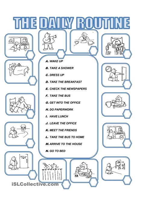 Worksheet De Rutinas Diarias En Ingles Actividades Diarias O