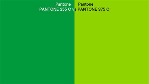 Pantone 355 C Vs Pantone 375 C Side By Side Comparison