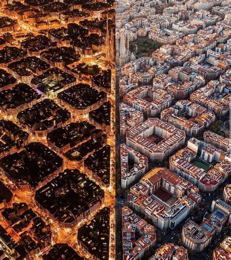 Barcelona divided by day and night : r/Barcelona