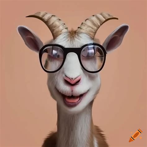 Smiling Goat With Glasses On Craiyon