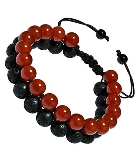 8mm Black Lava Rock Red Agate Natural Agate Stone Bracelet Buy 8mm