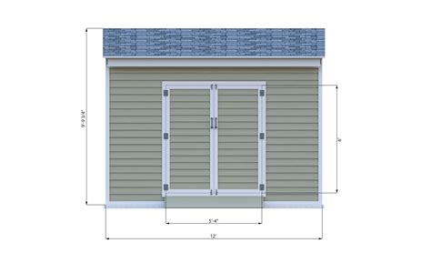 12x12 Lean to Storage Shed Plans - Shedplans.org