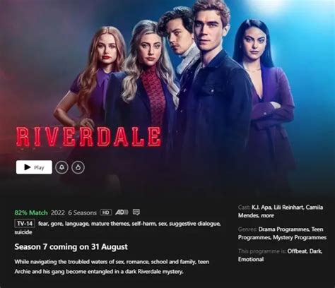 ¿cuándo Estará La Temporada 7 De Riverdale En Netflix Calendario De