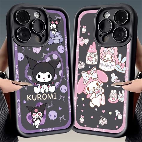 Capa De Telefone Fofa Kuromi Mymelody Padr O Para Iphone Pro Max