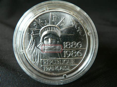 France Francs Piefort Statue Of Liberty Centennial Silver