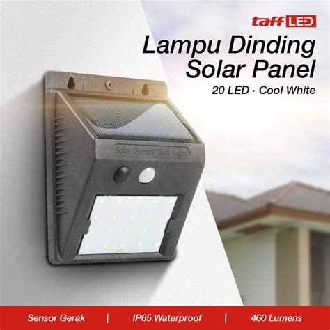 Jual TaffLED Lampu Solar Sensor Gerak Outdoor Weatherproof 20 LED 460