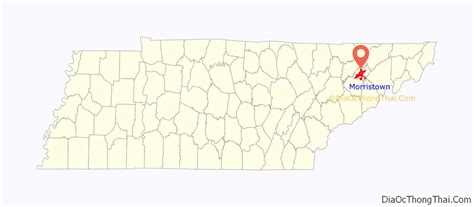 Map of Morristown city, Tennessee