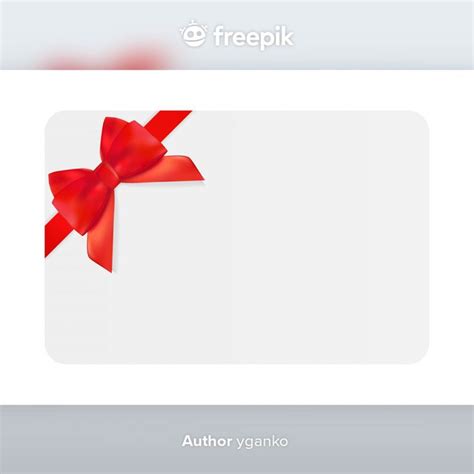 Plantilla De Tarjeta De Regalo En Blanco Premium Vector Freepik