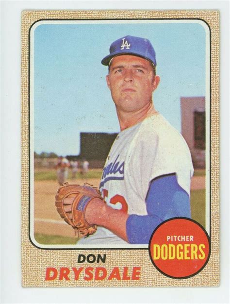 Don Drysdale Topps Dodgers Baseball Card Ebay In