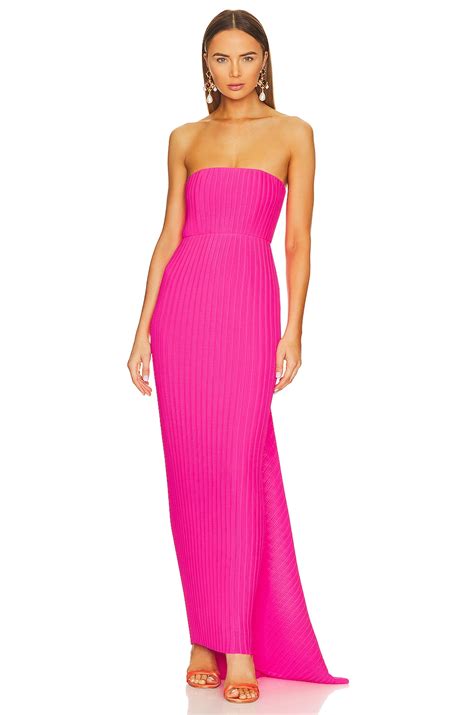 Solace London Harlee Maxi Dress In Hot Pink Revolve