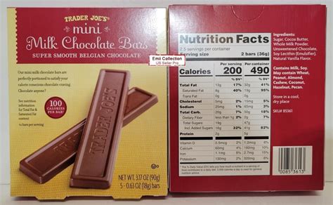 Trader Joes Mini Milk Chocolate Bars 100 Calories 317oz 90g Bundle