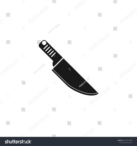 Sharp Knife Black Silhouette Logo Stock Vector Royalty Free