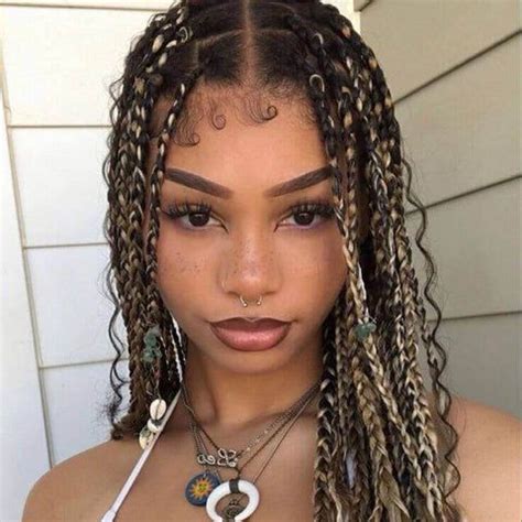 Bohemian Box Braids Styles For Black Women To Try In Box