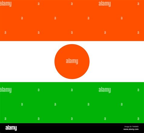 La bandera nacional de Níger Ilustración vectorial Niamey Imagen