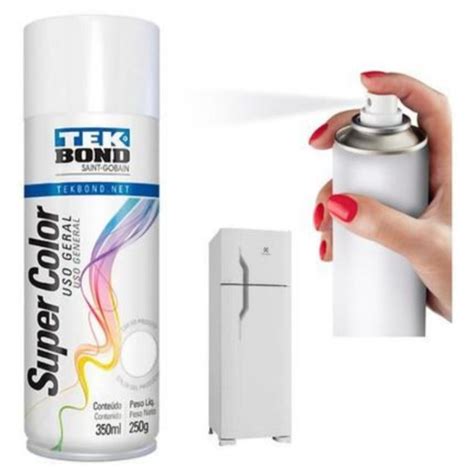 Tinta Spray Branco Brilhante E Branco Fosco P Pintura Geladeira Metal