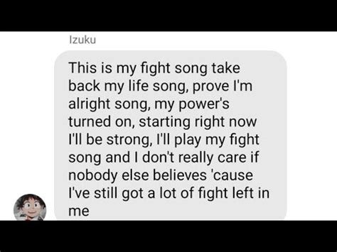 Mha Lyrics Prank Fight Song And Roar Youtube