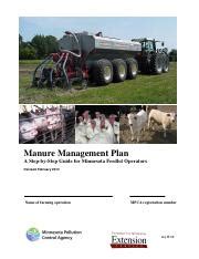 Complete Guide to Developing a Manure Management Plan for | Course Hero