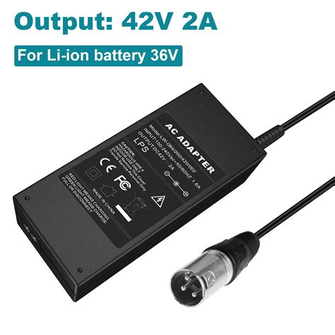 Male 3 Pin Xlr 18mm Charger Power Adapter For 36v Electric Bike E Bike Scooter Li Ion Battery