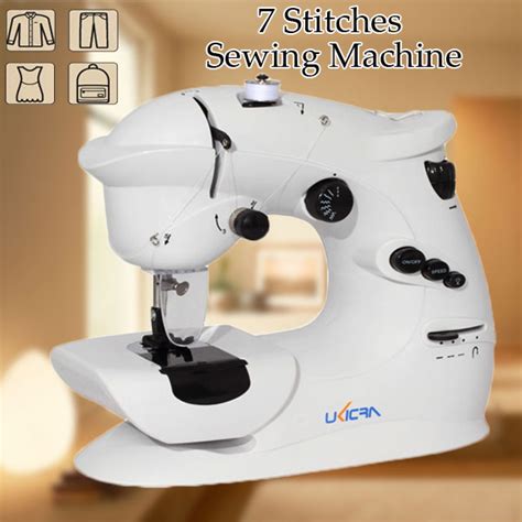 7 Stitches Mini Electric Overlock Sewing Machine Multifunction Portable Double Stitch Sewing